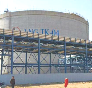 中國石化青島16萬立方米LNG儲罐防腐 中國石化青島16萬立方米LNG儲罐防腐